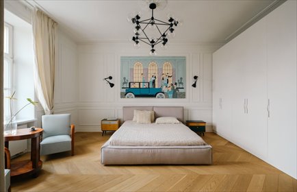Stylowy 98 m² apartament z widokiem na park i balkonem mieszkanie Warszawa