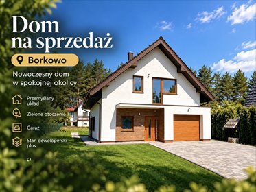 Dom z wysokiej jakości materiałów, 165 m², polecam dom Borkowo, Jeziorna