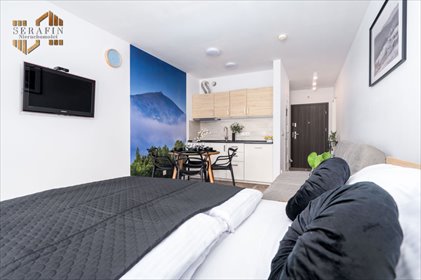 Polecam nowoczesny apartament 25 m² z panoramicznymi przeszkleniami mieszkanie Karpacz, Karkonoska