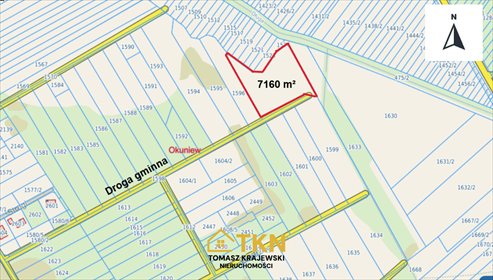 Działka 7160 m² z usługami - blisko Warszawy działka Okuniew, Okuniew, Szkolna