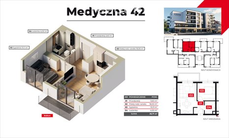 mieszkanie na sprzedaż 36m2 mieszkanie Piła, Górne, Medyczna