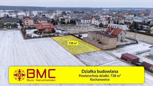 działka na sprzedaż 738m2 działka Kochanowice, Kochanowskiego