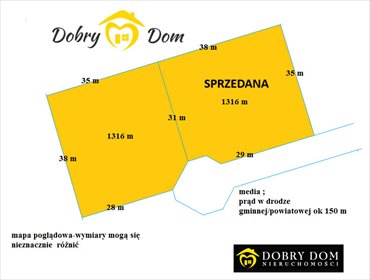 działka na sprzedaż 1316m2 działka Zajma