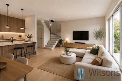 Polecam gotowy segment 95 m² z ogrodem, garażem i nowoczesnym ogrzewaniem dom Radwanice, Radwanice