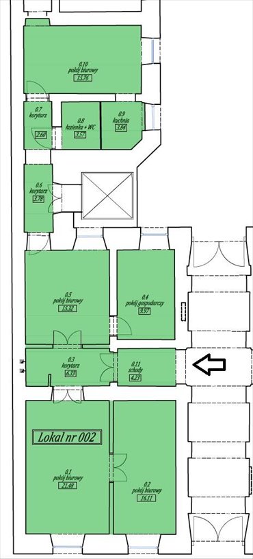 lokal użytkowy na wynajem 105m2 lokal użytkowy Kraków, Basztowa