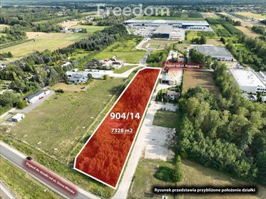 Działka przemysłowa 7328 m2 przy A2, media, dobra komunikacja działka Duchnów, Szosa Mińska