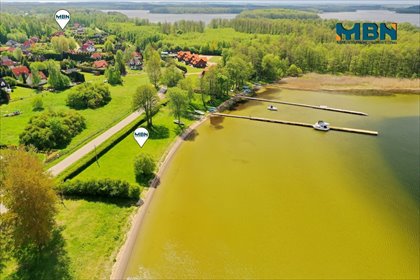 Działka z udziałem w plaży nad Kisajnem – 1283 m² działka Giżycko, Pierkunowo