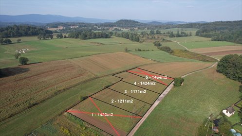 działka na sprzedaż 1424m2 działka Łomnica