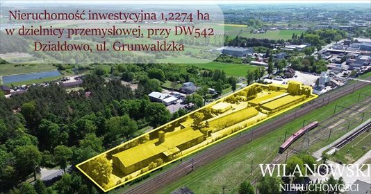 działka na sprzedaż 12274m2 działka Działdowo, ul. Grunwaldzka