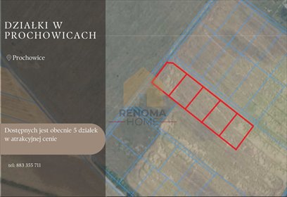 działka na sprzedaż 1050m2 działka Prochowice