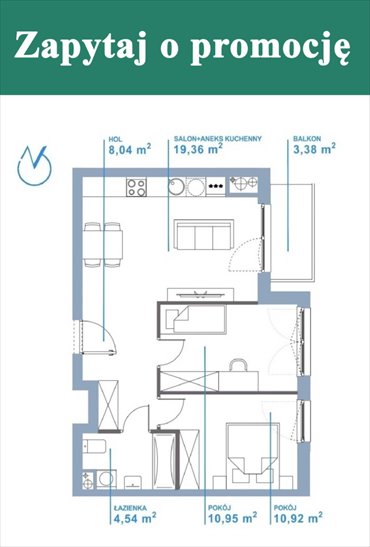 mieszkanie na sprzedaż 54m2 mieszkanie Warszawa, Ursus, Dyrekcyjna