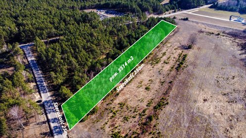 Działka 5514 m² z mediami, las, zapraszam działka Kiciny
