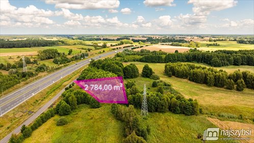 Polecam działkę rolną 2784 m² z drzewami, blisko S6 działka Karsk
