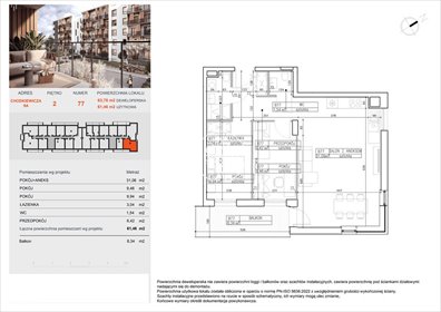 mieszkanie na sprzedaż 61m2 mieszkanie Bydgoszcz, Bielawy, Jana Karola Chodkiewicza