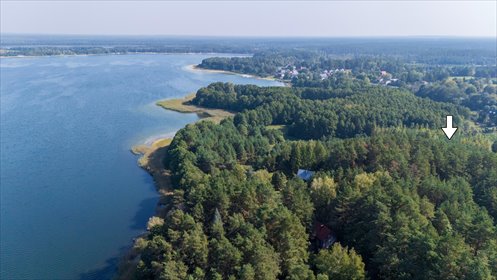 Działka nad jeziorem Świętajno 6527 m2, las, media działka Narty