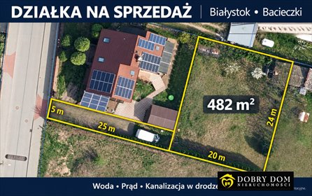 Zapraszam do zakupu działki 482 m² na Bacieczkach w Białymstoku działka Białystok, Bacieczki