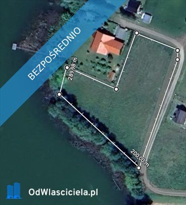 Duża działka nad jeziorem z lasami i zatoczką działka Orle, Orle