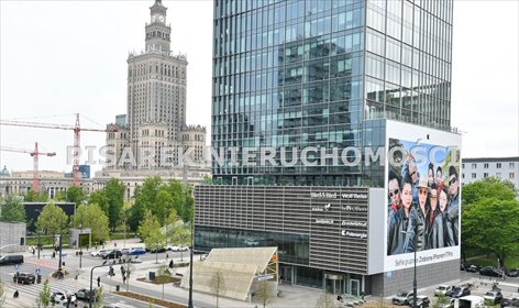 Widok na centrum, balkon, umeblowana kawalerka mieszkanie Warszawa, Śródmieście