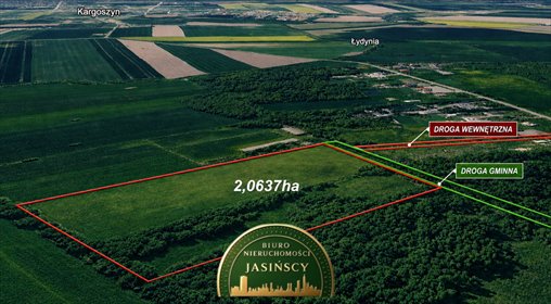 Działka rolna 2,06 ha z dostępem do drogi - polecam! działka Ropele