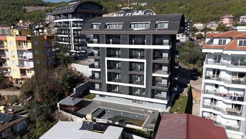 Nowoczesny 2-pokojowy apartament z basenem i widokiem mieszkanie Çıplaklı, Çıplaklı, Alanya, Antalya