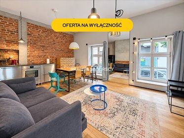Loftowe 2 pokoje 48 m², nowoczesny wystrój - polecam! mieszkanie Kraków, Podgórze, Stare Podgórze, Krakusa