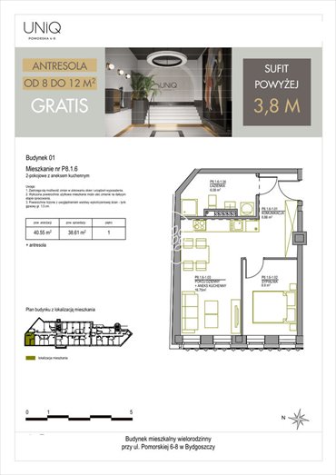 mieszkanie na sprzedaż 39m2 mieszkanie Bydgoszcz, Centrum, Pomorska