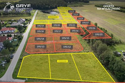działka na sprzedaż 1000m2 działka Głobino