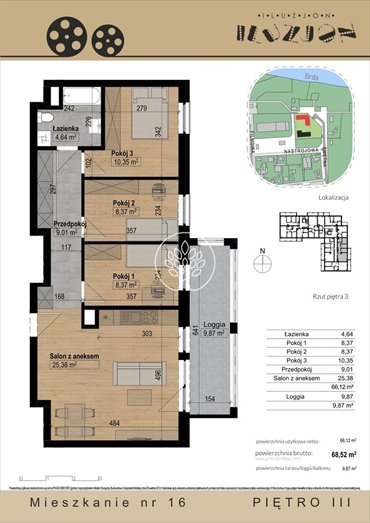 mieszkanie na sprzedaż 68m2 mieszkanie Bydgoszcz, Bartodzieje Małe, Nastrojowa