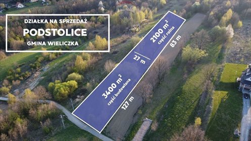 działka na sprzedaż 5500m2 działka Podstolice