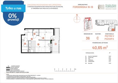 Nowoczesne 2-pokojowe z garderobą i balkonem mieszkanie Bydgoszcz, Fordońska