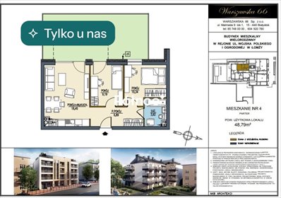 mieszkanie na sprzedaż 49m2 mieszkanie Łomża, Ogrodowa