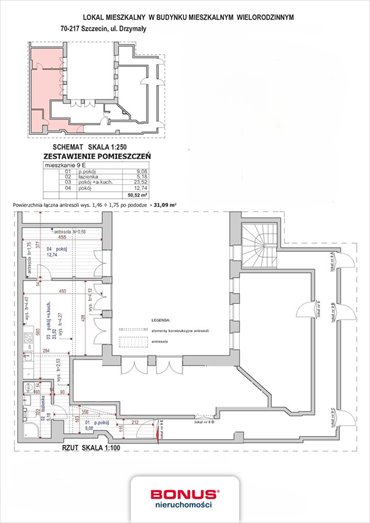 Mieszkanie 66 m² z antresolą i loftowym charakterem polecam mieszkanie Szczecin, Śródmieście-Centrum, Michała Drzymały