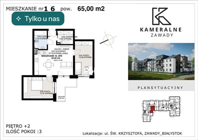 mieszkanie na sprzedaż 65m2 mieszkanie Białystok, Zawady