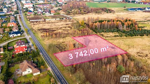 Działka budowlana 3744 m2 pod zabudowę szeregową. działka Nowogard, Centrum, Poniatowskiego