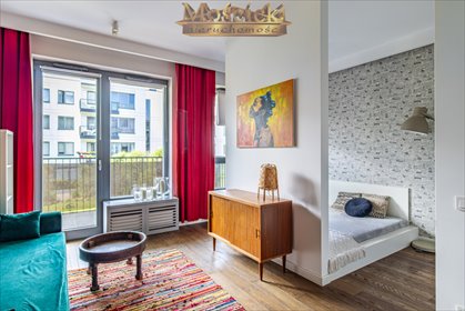 Designerska kawalerka 32m2 z loggią w Wilanowie mieszkanie Warszawa, Wilanów, Błonia Wilanowskie, Aleksandra Gieysztora