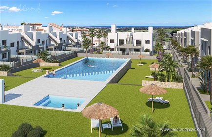 Nowoczesne 3-pokoje z basenem i tarasami w Hiszpanii mieszkanie Alicante