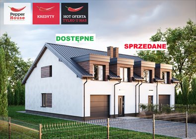 Segment lewy domu bliźniaczego w Baninie, 128,55 m2, garaż dom Banino, Kubusia Puchatka