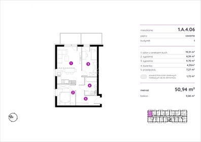 mieszkanie na sprzedaż 51m2 mieszkanie Bydgoszcz, Fordon, Nowy Fordon