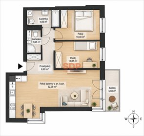 Do sprzedania komfortowe 3-pokojowe mieszkanie 68 m² w Krzykach mieszkanie Wrocław, Krzyki, Traugutta Romualda