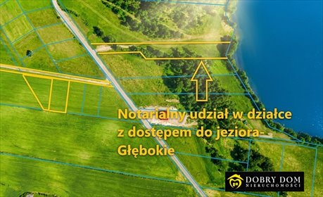 Działki z udziałem w prywatnej plaży - 900 i 1000 m² działka Bakałarzewo