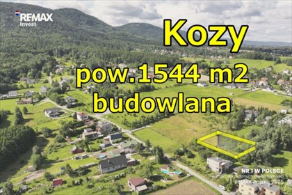 Działka budowlana 1544 m² w spokojnych Kozyach z widokiem działka Kozy, Graniczna