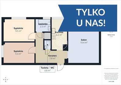 Widok na Balaton - 3 pokoje, balkon, winda. mieszkanie Bydgoszcz, Bartodzieje, Marii Curie Skłodowskiej