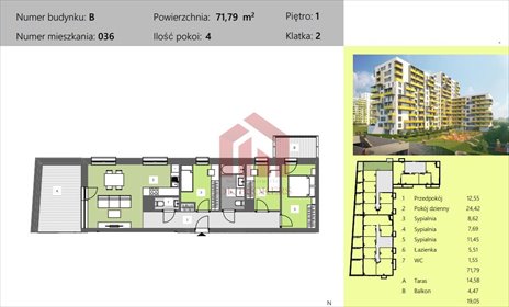 mieszkanie na sprzedaż 72m2 mieszkanie Rzeszów, Dworzysko, Technologiczna
