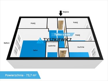 mieszkanie na sprzedaż 74m2 mieszkanie Gdańsk, Chełm, Wincentego Witosa