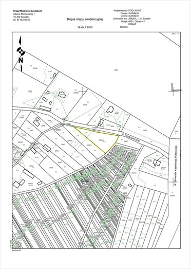 działka na sprzedaż 2266m2 działka Suwałki, Studzieniczne