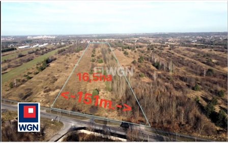 Teren przemysłowo-usługowy 16,4 ha w Częstochowie (pełna własność) działka Częstochowa, Zawodzie-Dąbie, Legionów
