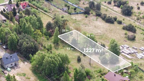 Działka budowlana 1227 m² pod dom w spokojnej okolicy działka Ryczówek, Laski
