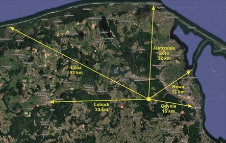 działka na sprzedaż 1732m2 działka Nowy Dwór Wejherowski, Okrężna