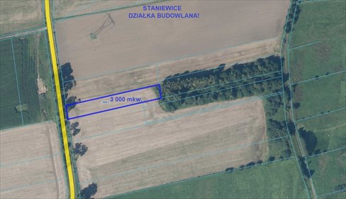 działka na sprzedaż 3000m2 działka Staniewice