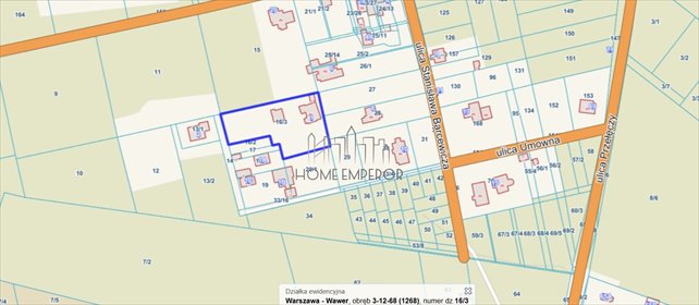 działka na sprzedaż 2284m2 działka Warszawa, Wawer, Barcewicza